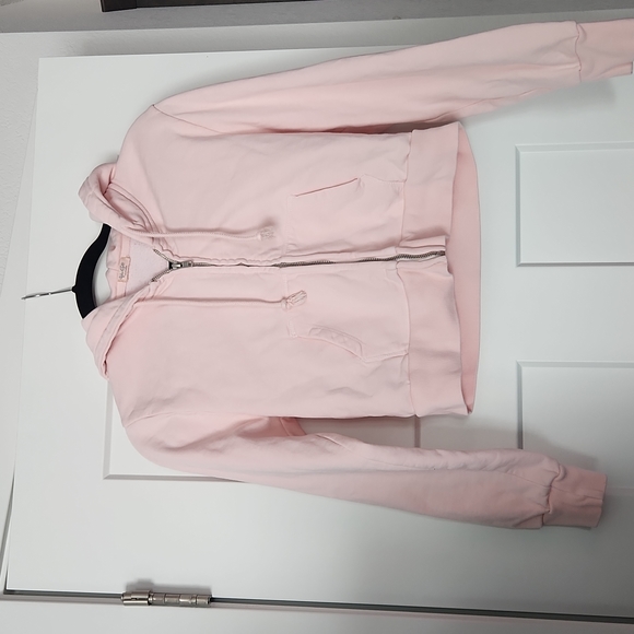 COPY - Brandy Melville John Galt crop zipper hoodie - Picture 1 of 4